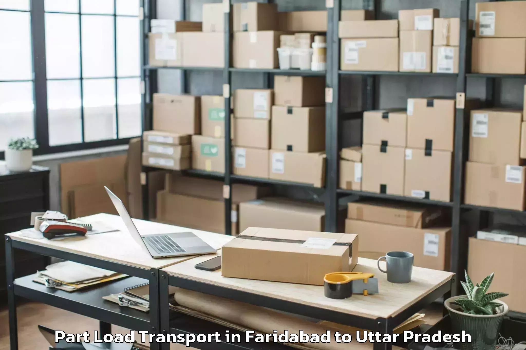 Faridabad to Muhammadabad Gohna Part Load Transport